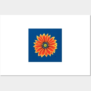 Gazania Acrylic Painting Posters and Art